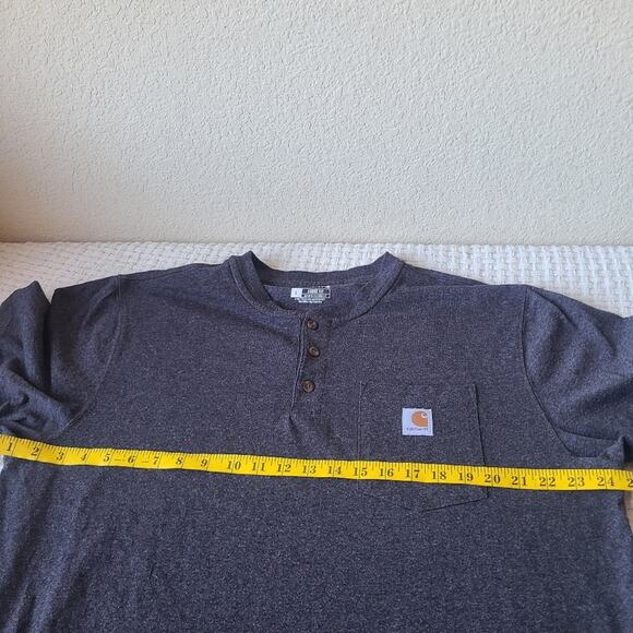 Carhartt Loose Fit Gray Short Sleeve Shirt Mens Size L - Picture 5 of 6